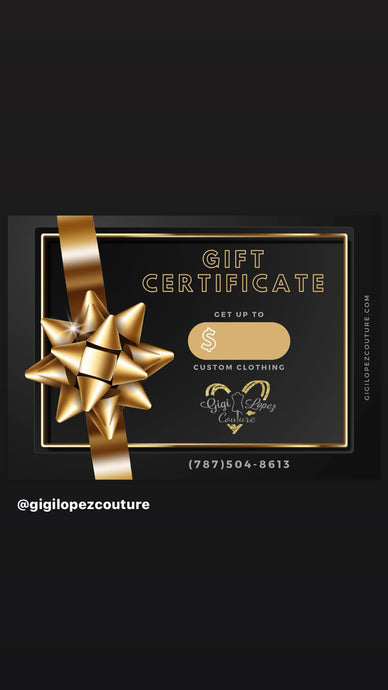 Gift card/Certificate